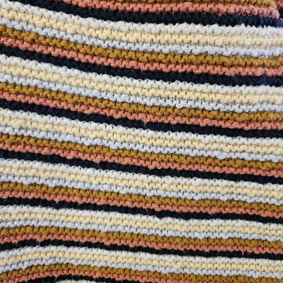 Madewell - Arden V-Neck Crop Pullover Sweater in Stripe - Size S - Picture 9 of 11